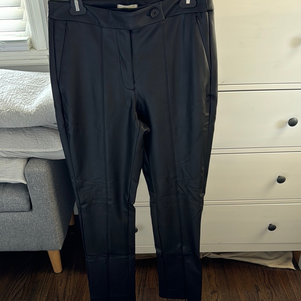 Anthropologie Maeve Black Leather Pants
